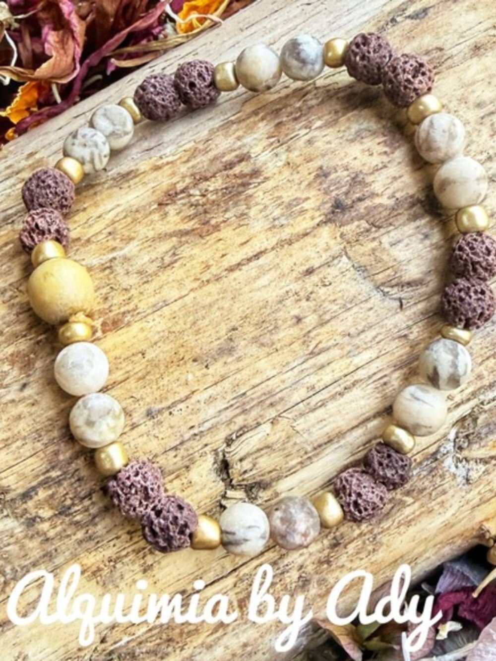 CURATED BRACELET STACK + beaded handmade bracelet + LEOPARD SKIN JASPER + - Picture 3 of 6